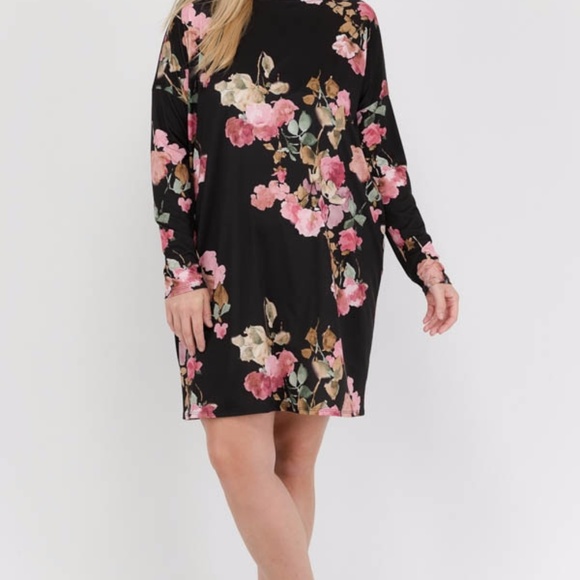 Sold out Navy floral print dress Final $$ drop - Picture 6 of 6